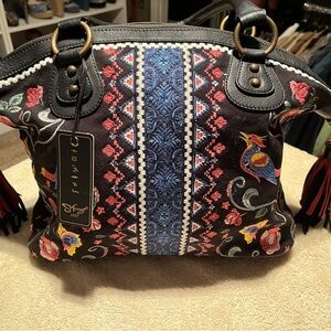 Sharif Black and Multicolor Embroidered Women's Bag